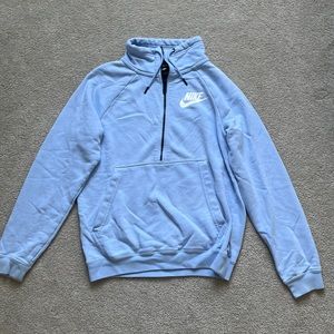 Blue Nike half zip womens XS